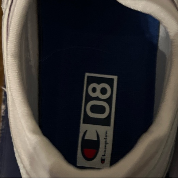 Champion White Athletic Shoes with Red Accents - Picture 6 of 7